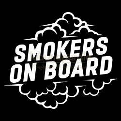 Sticker auto Smokers On Board (large)
